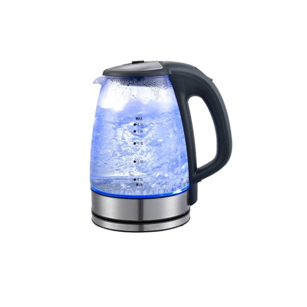 CAMPOMATIC KETTLE GLASS LED LIGHT STAINLESS BASE 2200W