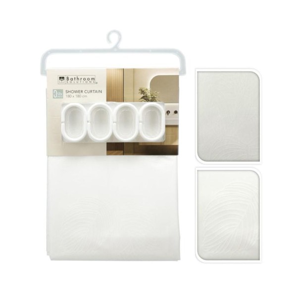BATH SOLUTIONS SP SHOWER CURTAIN 180X180CM 2ASS