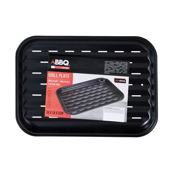 BBQ BBQ GRILL PLATE NON-STICK 34.5X24CM