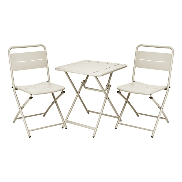 EH BISTRO SET 3PCS STEEL BEIGE COLOR