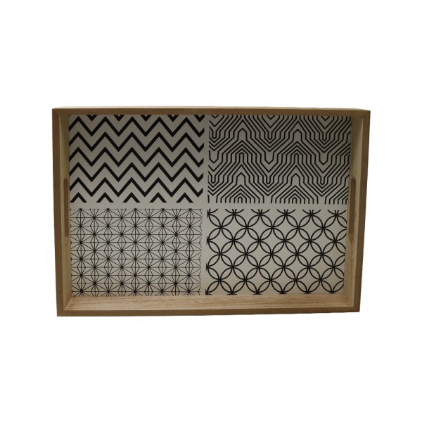 WEIFA RECT. WOODEN TRAY MIXED DESGIN