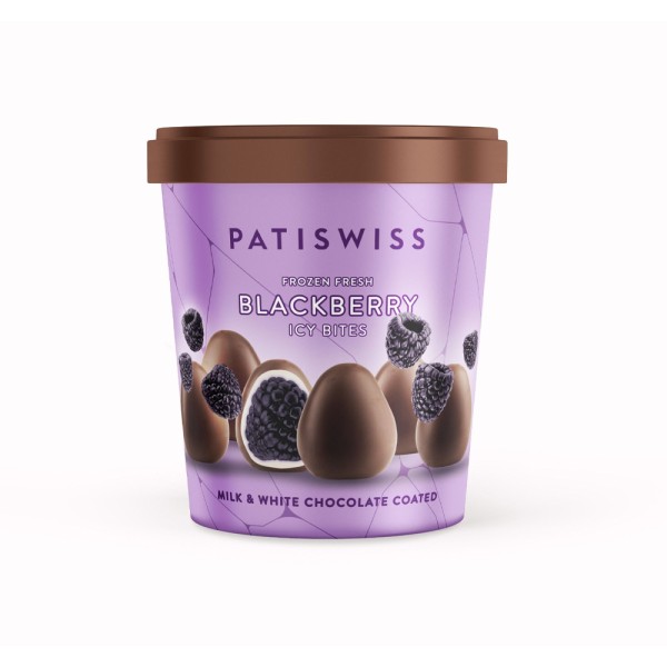 PATISWISS FRESH BLUEBERRY COATED WITH MILK AND WHITE CHOCO