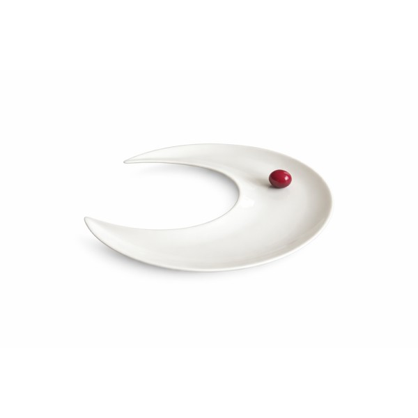 HARD GOODS PORCELAIN HALF MOON SERVING DISH
