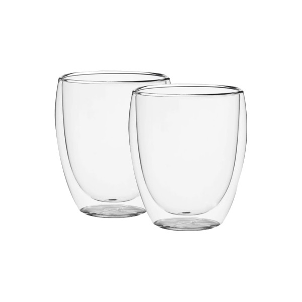 LUCIANO DIAMOND DOUBLE WALL GLASS CUP CUP SET 280ML 