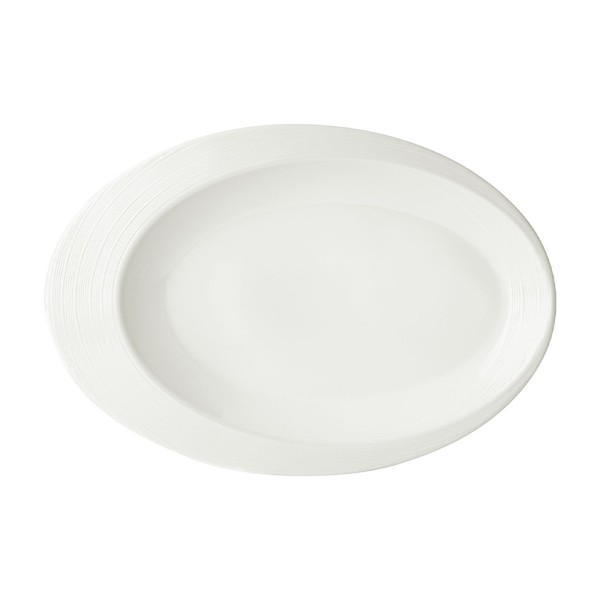 HOOVER MELAMINE JEWEL OVAL SERVING PLATE WHITE