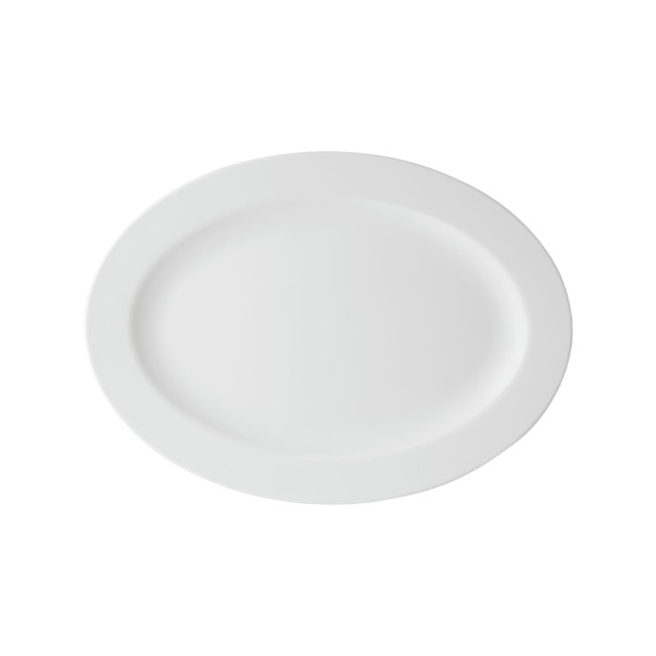 HOOVER MELAMINE OVAL SERVING PLATE WHITE