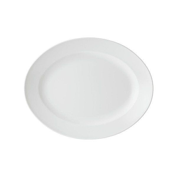 HOOVER MELAMINE DEEP OVAL SERVING PLATE WHITE