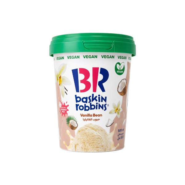 BASKIN ROBBINS VANILLA BEAN NON DAIRY ICE CREAM CUP