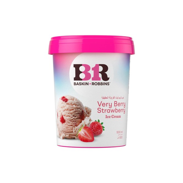 BASKIN ROBBINS VERY BERRY STRAWBERRY ICE CREAM CUP