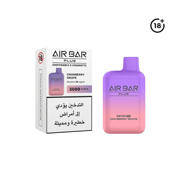AIR BAR PLUS CRANBERRY GRAPE 3500 PUFFS