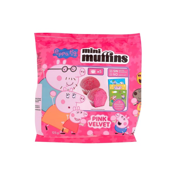 MONTE LARA PINK VELVET MINI MUFFINS PEPPA PIG