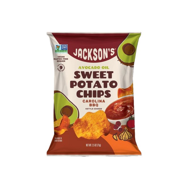 JACKSON'S CAROLINA BBQ SWEET POTATO CHIPS WITH AVOCADO OIL 