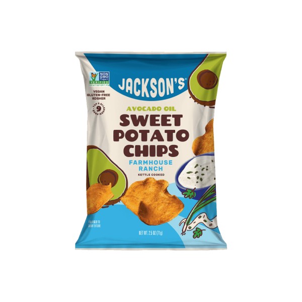 JACKSON'S FARMHOUSE RANCH SWEET PTATO CHIPS WITH AVOCADO OIL