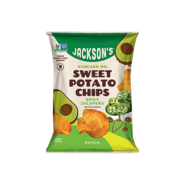 JACKSON'S SPICY JALAPENO SWEET POTATO CHIPS WITH AVOCADO
