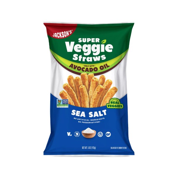 JACKSON'S SEA SALT SUPER VEGGIE STRAWS CHIP WITH AVCDO OIL 