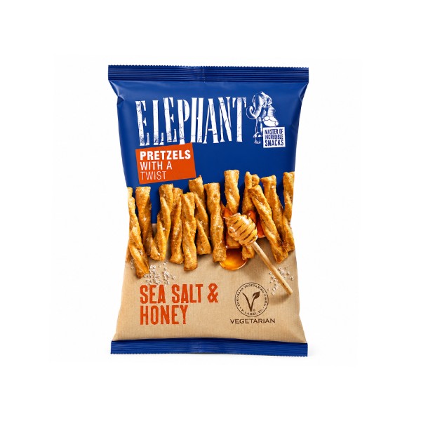 ELEPHANT PRETZEL TWIST- SEA SALT AND HONEY