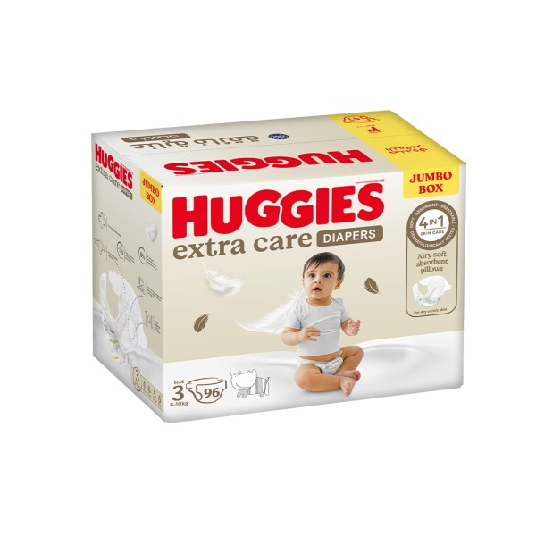 HUGGIES BABY DIAPERS MEGA BOX EXTRA CARE SIZE 3 5-9KG