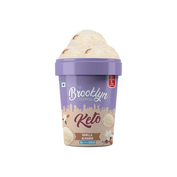BROOKLYN KETO VANILLA ALMANDE ICE CREAM CUP