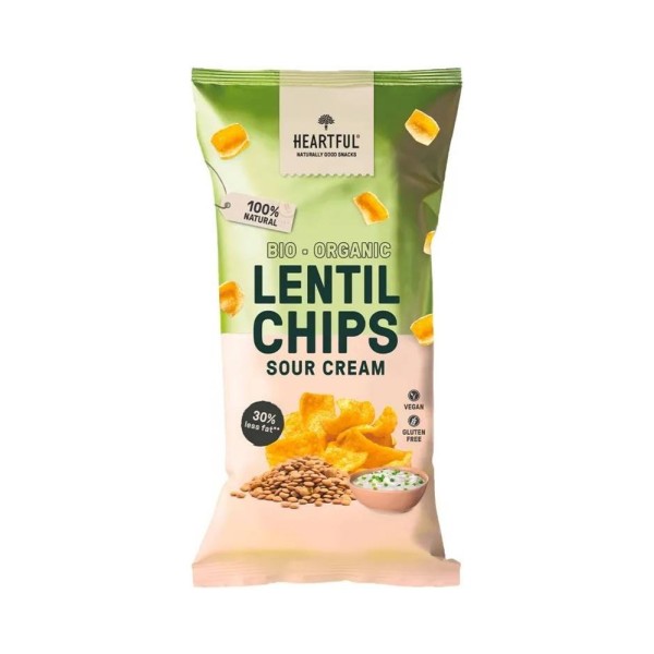 HEARTFUL BIO ORGANIC LENTIL SOUR CREAM CHIPS