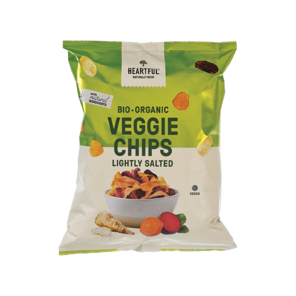 HEARTFUL BIO ORGANIC VEGGIE CHIPS LIGHTLY SALTED