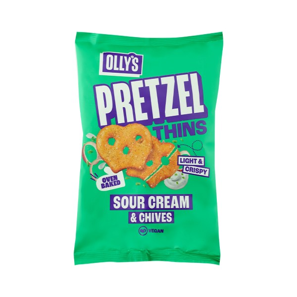 OLLYS THINS SOUR CREAM PRETZEL