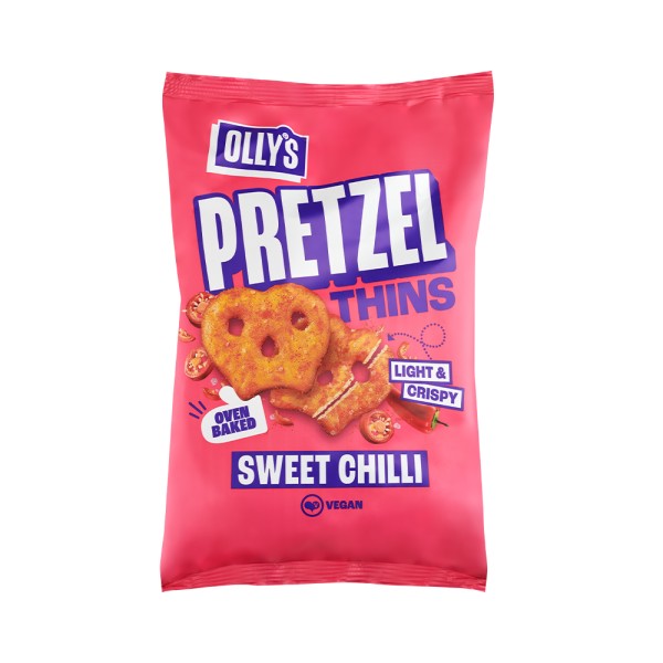 OLLYS THINS SWEET CHILLI PRETZEL