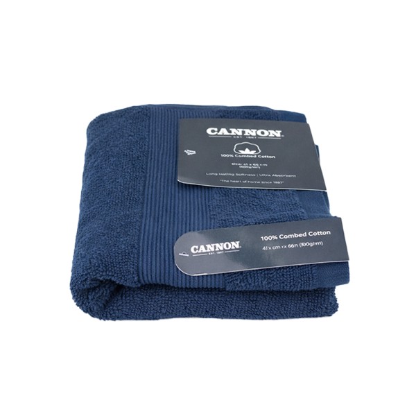 CANNON SP.NK HAND TOWEL COT PLAIN COMBED YARN 600GSM BLUE
