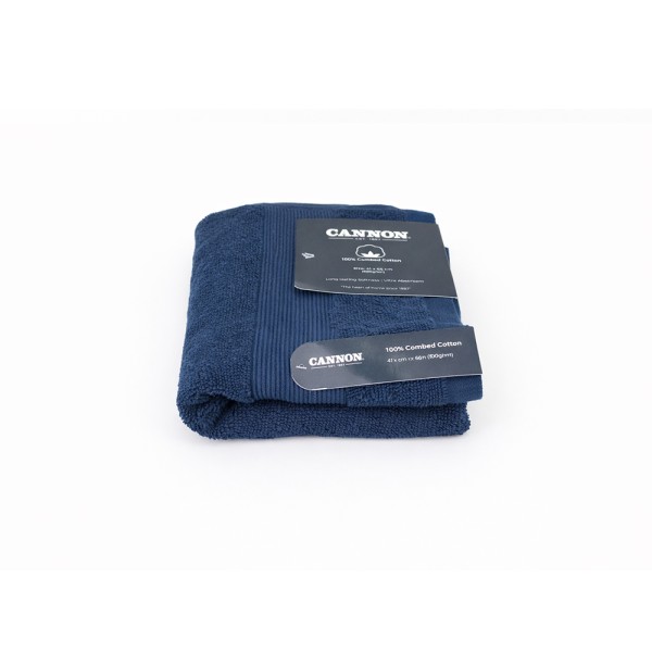 CANNON SP.NK GUEST TOWEL COT PLAIN COMBD YARN 600GSM BLUE