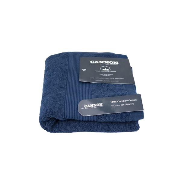 CANNON SP.NK FACE TOWEL COT PLAIN COMBED YARN 600GSM BLUE