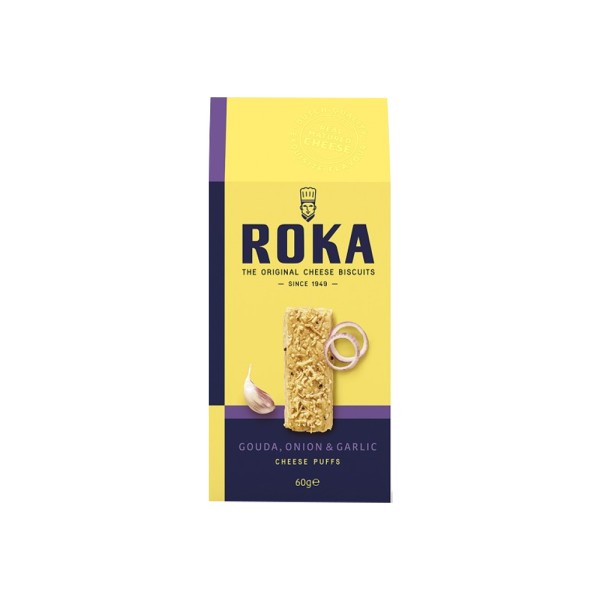 ROKA THE ORIGINAL GOUDA ONION AND GARLIC CHEESE PUFFS