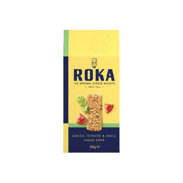 ROKA THE ORIGINAL GOUDA TOMATO AND BASIL CHEESE PUFFS