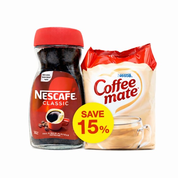 NESCAFE CLASSIC COFFEE+CREAMER AT 15PCUT 