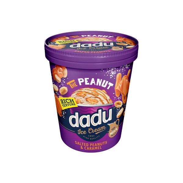DADU VANILLA ICECREAM WITH SALTD CARAMEL ND PEANUT TUB