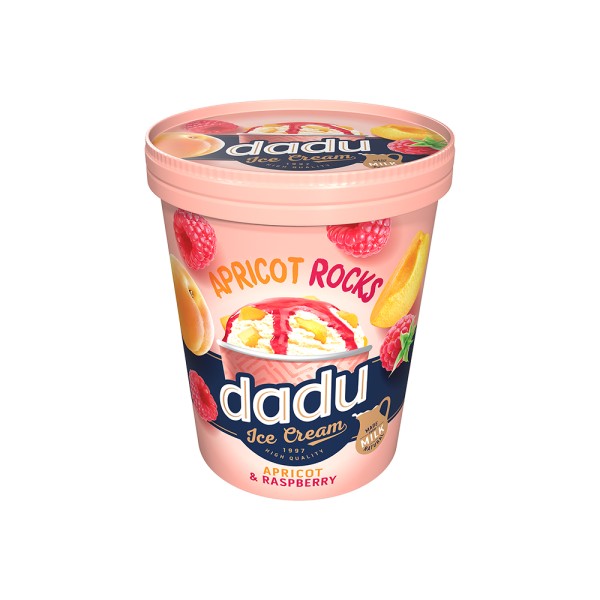 DADU VANILLA ICE CREAM WITH APRICOT AND RASPBERRY TUB