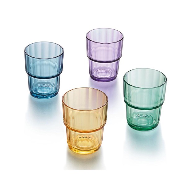 LUMINARC SWEET PIE GLASS CUP MIX CLRD