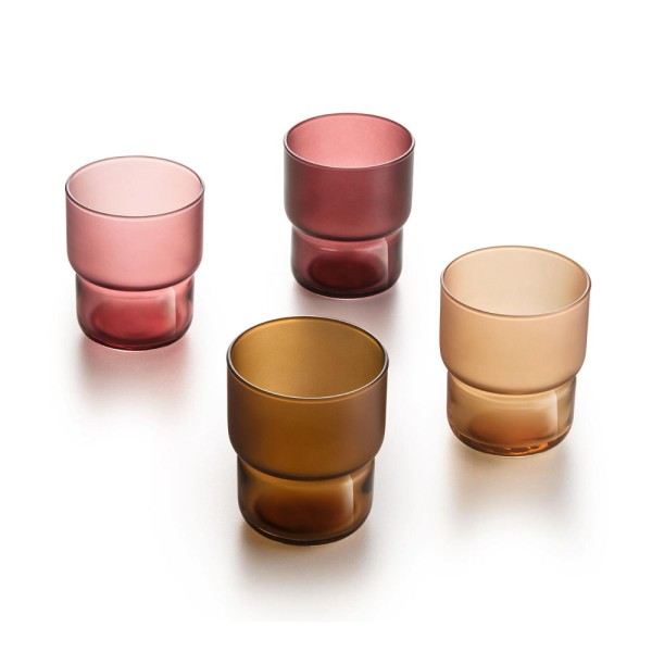 LUMINARC DELICE MOKA GLASS CUP MIX CLRD