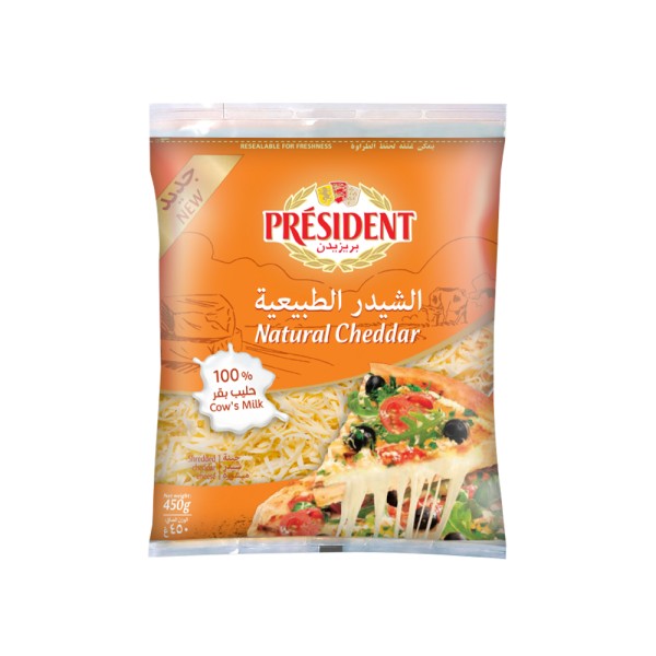 PRESIDENT SHREDDED NATURAL CHEDDAR 