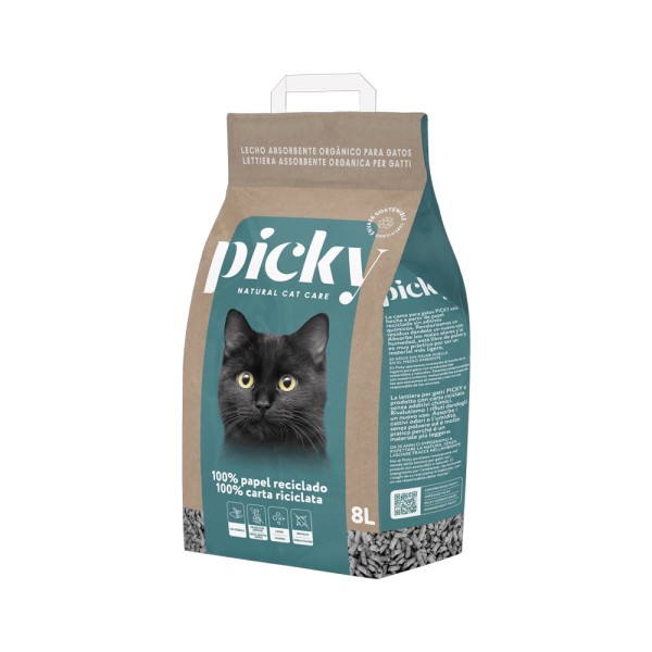 PICKY 100% RECYCLED PAPER CAT LITTER