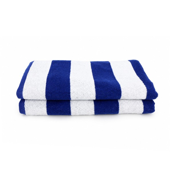 CANNON BEACH TOWEL HORIZONTAL STRIPES NAVY