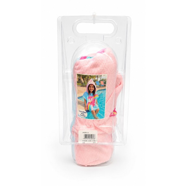 HARD GOODS PUNCHO KIDS PINK FOR GIRL WITH BUBBLE BLOW