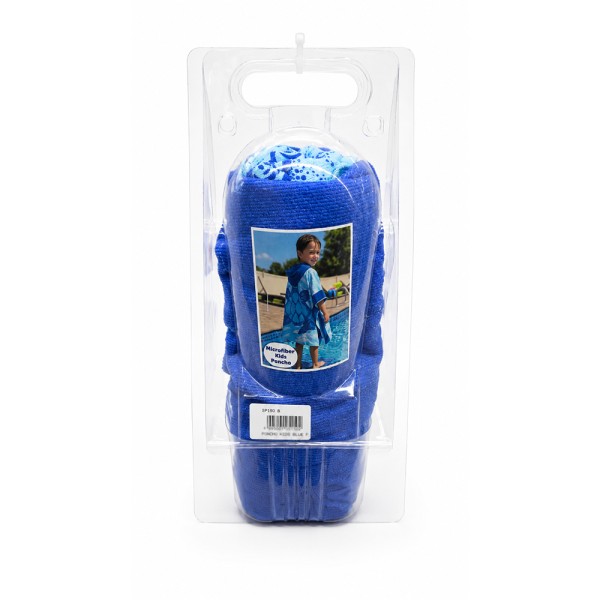 HARD GOODS PUNCHO KIDS BLUE  FOR BOY WITH BUBBLE BLOW