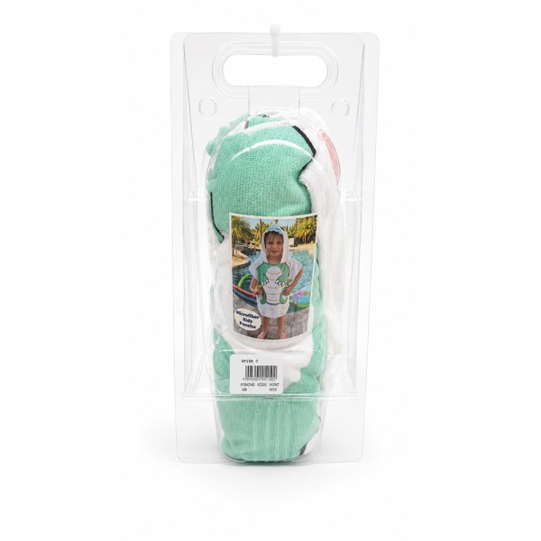 HARD GOODS PUNCHO KIDS GREEN WITH BUBBLE BLOW