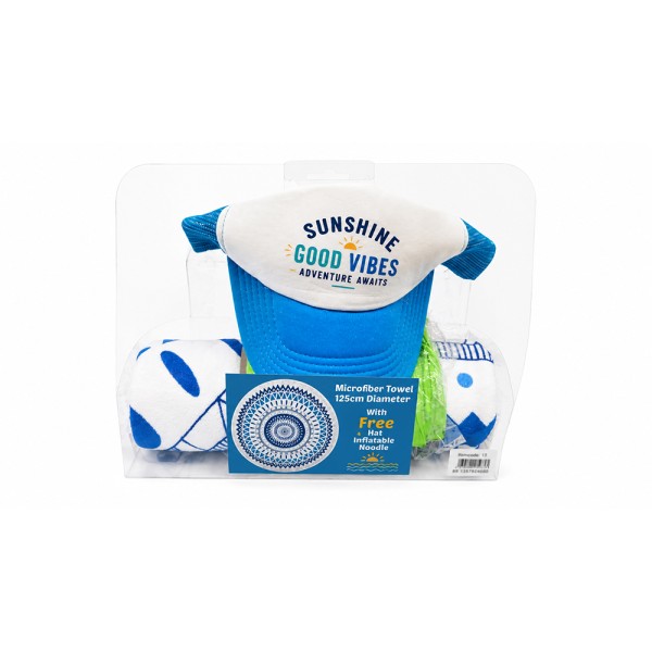 HARD GOODS SET TOWEL BLUE TOWEL + NOODLE + CAP