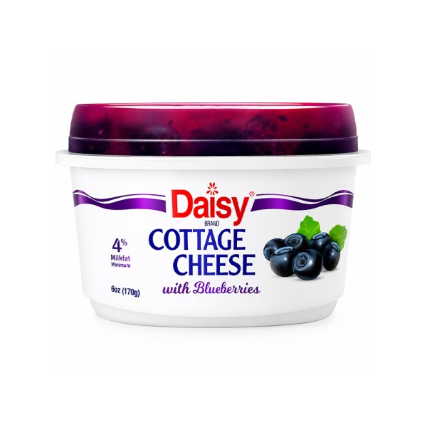 DAISY COTTAGE CHEESE WITH BLUEBERRIES 4% MILKFAT