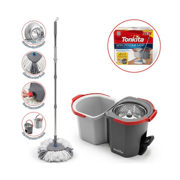 TONKITA 786 SPIN POWER MOP TWINS BUCKET WITH PEDAL