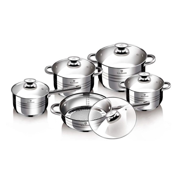 BLAUMANN GOURMET COOKWARE SET INDUC. STAINLESS STEEL 18+20+