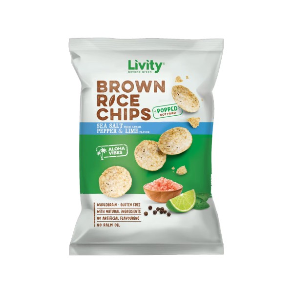 LIVITY RICE CHIPS SEA SALT