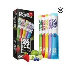 24 ICE FROZEN COCKTAILS ICE AND ALCOHOL STICKS ASSORTED