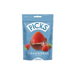 PICKS FREEZE DRIED STRAWBERRIES WITH MILK COCOA GLAZE