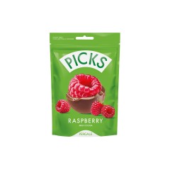 PICKS FREEZE DRIED RASPBERRIES WITH MILK COCOA GLAZE